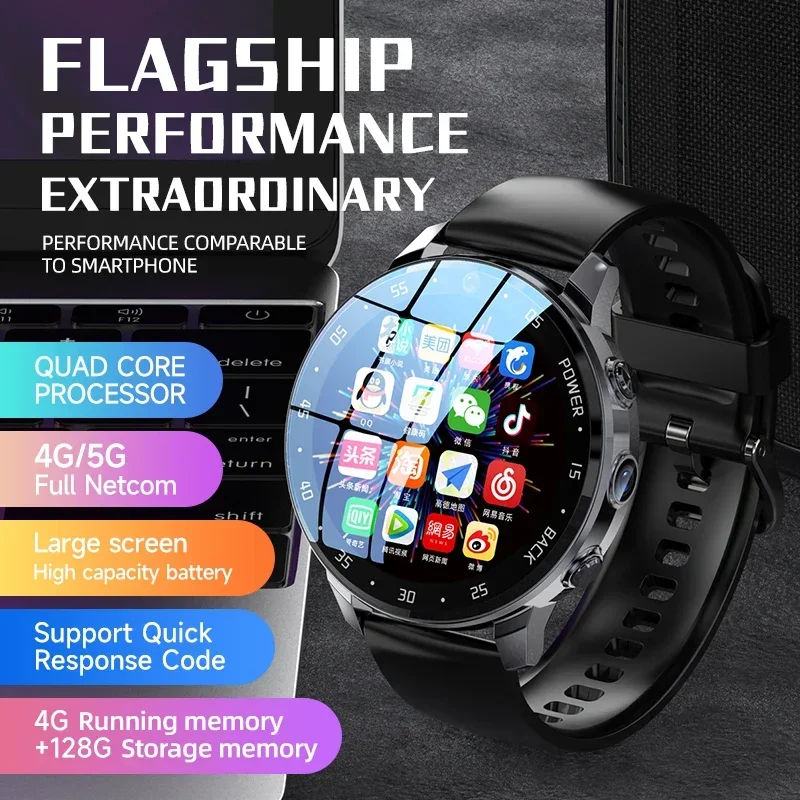 ORANGLES 4G NET NEW H18 Global Android Smartwatch Men Dual HD Camera Full Touch Screen HeartRate IP67 Waterproof Smart Watch 64G SIM Call - high resolution display - exposing craftsmanship - Image 2 of 6 | built for everyone | 4G NET NEW H18 Global Android Smartwatch Men Dual HD Camera Full Touch Screen HeartRate IP67 Waterproof Smart Watch 64G SIM Call for sale Georgia | Free Shipping ORANGLES
