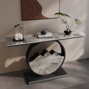 Mesa de entrada de losa de roca de lujo ligera, decoración de sala de estar gabinete de entrada Terraza Arte Terraza escénica de extremo ultra <span class=keywords><strong>estrecho</strong></span> - Product Image 2