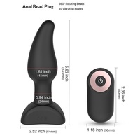 Plug anal ergonomique rotatif Elite Wave pour adultes matures, modèle Wellbeing Sanctuary proportionnel avec télécommande sans fil