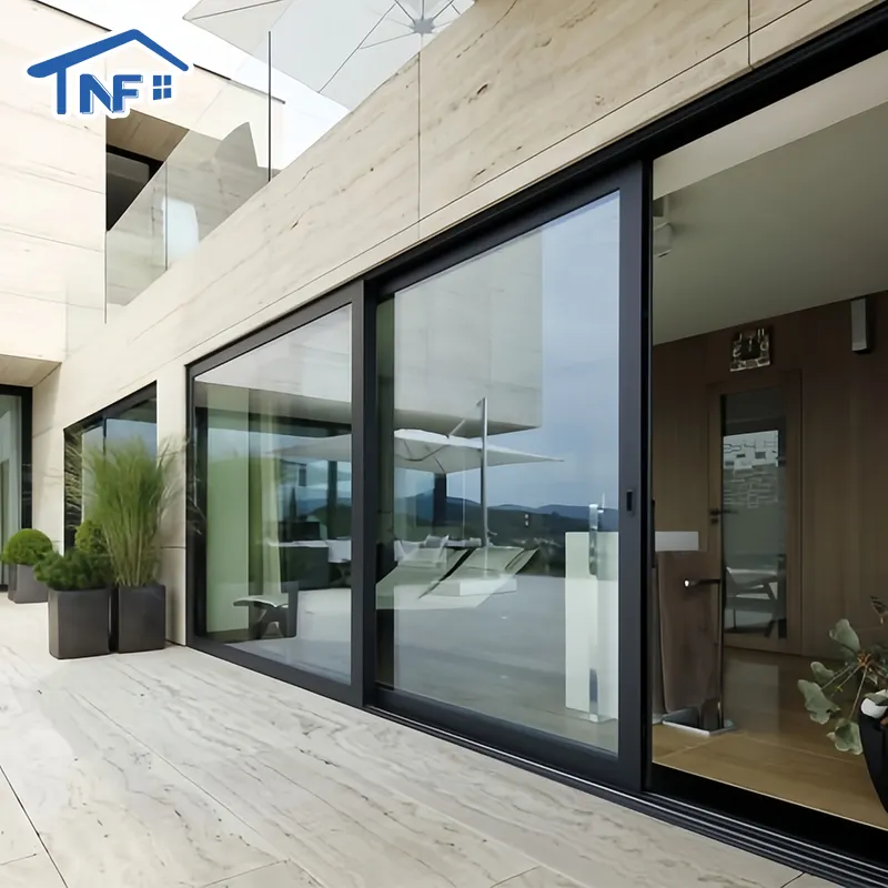 מפעל nf מייצר דלתות זכוכית מחיר הזזה דלת הזזה אלומיניום