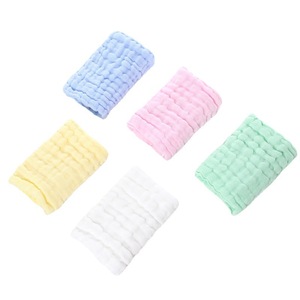 ผ้าเช็ดตัวเด็กคิโดว์ 30x30 ซม. ผ้าฝ้าย 6 ชั้น ผ้าก๊อซสำหรับทารก สีพื้น - Product Image 4