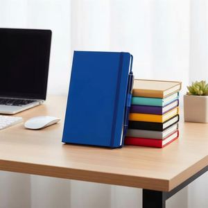 Carnet en cuir A5 blanc personnalisé avec logo, couleur personnalisée, sangle élastique et couverture – Promotion promotionnelle - Product Image 5