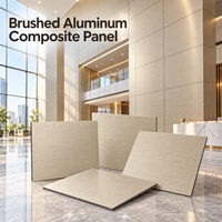 Panneau composite en aluminium brossé 4 mm 1220x2440 mm en or pour les murs des halls d'ascenseurs