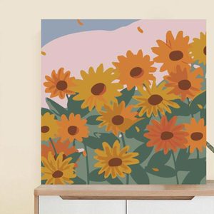 Peinture à l'huile personnalisée à faire soi-même par numéros 30x30cm – Dessin facile – Affiches de voyage vintage – Série Paysages d'été - Product Image 2