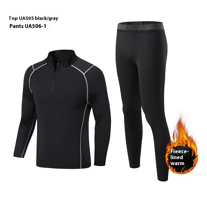 Top UA505 nero/grigio+UA506-1 pantaloni neri