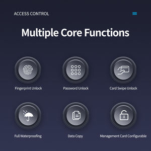 نظام التحكم في الوصول الأمني مع قارئ بطاقات IC بتردد 13.56 ميجاهرتز وقارئ بصمات الأصابع لإدارة الحضور وتحكم في أبواب الشركات - Product Image 2