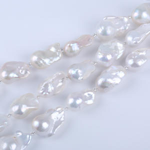 Perles d'eau douce Zhuji 13-17 mm, bande courte 18 cm, Dabaoluo, perles naturelles en vrac pour la fabrication de bijoux, fabrication artisanale de colliers - Product Image 2