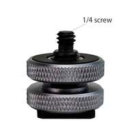 Caméras à vis 1/4 pouces, Double couche, adaptateur de montage, chaussures tendance, pour DSLR Gopro, caméra d'action