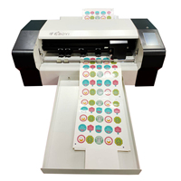 Impresora de Inyección de Tinta de Tamaño Pequeño A4, Máquina Plotter Automática para Pegatinas Flexibles