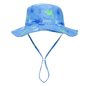 2024 été bébé <span class=keywords><strong>chapeau</strong></span> de soleil enfants plage large bord extérieur <span class=keywords><strong>UV</strong></span> protection enfant en bas âge garçons filles dessin animé animaux imprimé seau chapeaux - Product Image 4