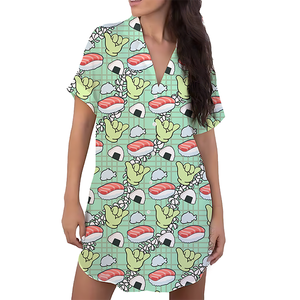 Robes Chemises Hawaïennes Décontractées à Imprimé Lei Puakenikeni pour Femmes, Grandes Tailles Personnalisées, Estivales et Tendance - Product Image 3