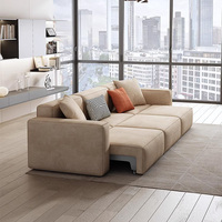 Sofá cama minimalista con bloque de tofu 2025, sofá cama eléctrico versátil multifuncional personalizado para sala de estar