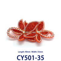 Breloques de chaussures 3D en forme de papillon, accessoires floraux en strass pour la décoration supérieure des sandales pour femmes