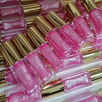 Logo personnalisé paillettes rose PH changement de couleur huile de brillant à lèvres en gros en vrac brillant à lèvres