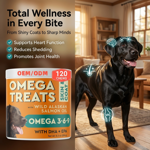 Мягкие жевательные лакомства для собак с маслом дикого аляскинского лосося, Омега 3, 6, 9, мультивитамины, ДГК, высокое содержание белка, для здоровья кожи, шерсти и суставов - Product Image 4