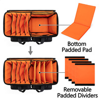 Sac de fichiers de câble DJ avec fond rembourré détachable et séparateurs, sac de voyage pour équipement de DJ professionnel, Instrument de musique