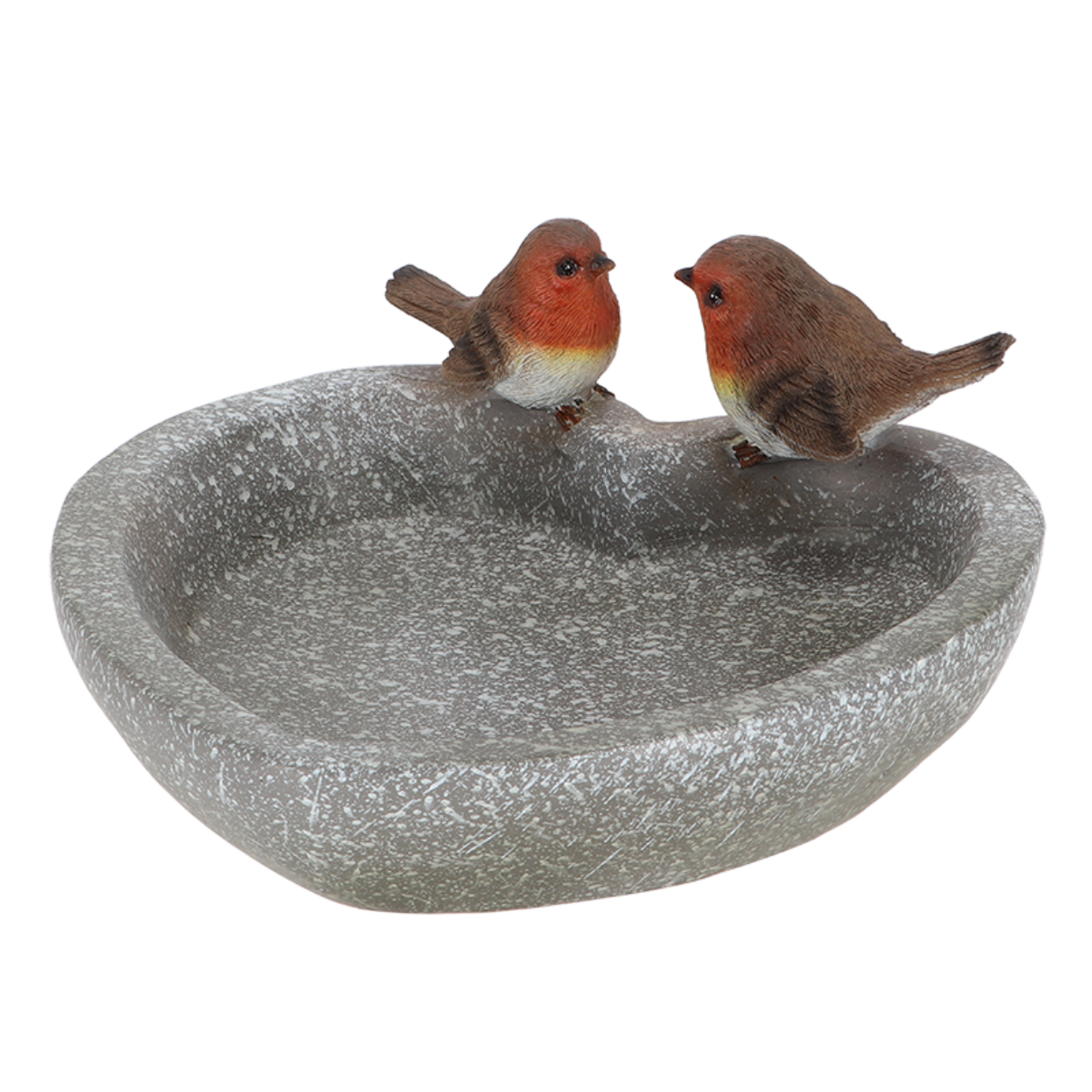 Birdbath corazón Robin europeo