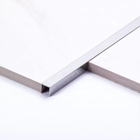 Promotion : Profilé en U en acier inoxydable 304, finition miroir or/noir, bande décorative murale en métal pour carrelage, idéal pour la décoration intérieure