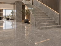 Dalles de marbre gris Maya en pierre naturelle pour plateaux de table basse, meubles de salle de bain, panneaux de cheminée, marches d'escalier, étagères et carreaux de sol