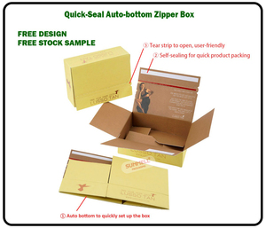 Biểu Tượng Tùy Chỉnh Sóng Bưu Phẩm Tear Dải Hộp Màu In Tự Con Dấu Vận Chuyển Các Tông Dây Kéo Bao Bì Hộp Cho Quần Áo - Product Image 4