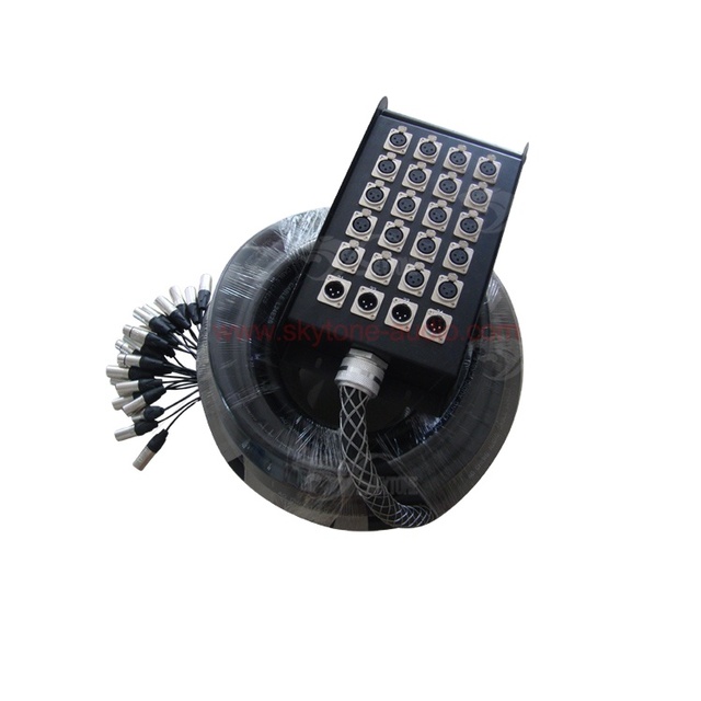 Sound Systems Equipment 24-CH Audio Snake Cable XLR Stage Portable Snake Cable Box
