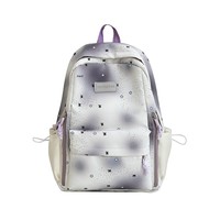 Mochila Escolar Unisex de Moda, Gran Capacidad, Ligera, de Nailon, con Correa de Hombro Curva, para Estudiantes de Secundaria