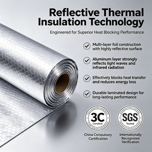 Rouleau d'<span class=keywords><strong>isolation</strong></span> thermique en film PVC gaufré aluminisé, qualité alimentaire, léger, pour sac à lunch, sac isotherme, livraison, pique-nique, OEM, ODM - Product Image 2