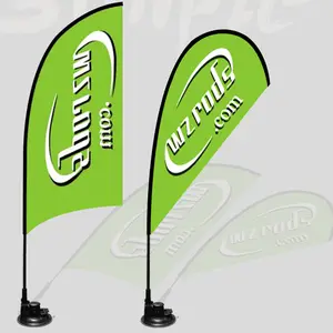 Sucker Flag Teardrop Flag Metal Glass Strong Suction Cup Car Flag for Outdoor Advertising