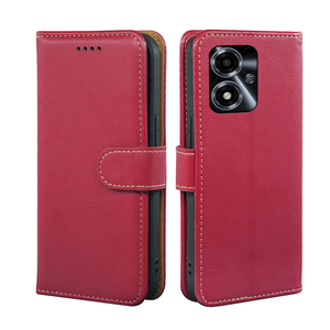 Funda de cuero para billetera Litchi, ranuras para tarjetas, bloqueo Rfid, funda de teléfono con tapa magnética para Cricket Debut <span class=keywords><strong>S3</strong></span> Icon 6 Dream 5G - Product Image 3
