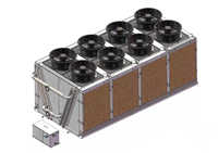 Refroidisseur sec en forme de V à haute capacité de refroidissement personnalisable pour les centres de données avec ailettes en aluminium hydrophiles, ventilateurs AC/EC 220-480V
