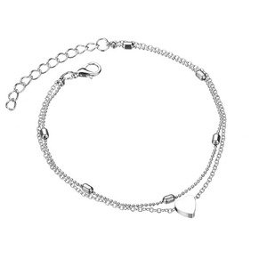 Nouvelle Chaîne de Cheville Cœur Multicouche en Alliage pour Femme, Style Européen et Américain, Bijou de <span class=keywords><strong>Pied</strong></span> Tendance pour la Plage - Product Image 4