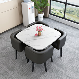 <span class=keywords><strong>Mesa</strong></span> De Comedor Redonda De Lujo Redonda 4 Sillas Café <span class=keywords><strong>Mesa</strong></span> De Comedor Moderna Moda Nórdica Mesas De Jantar Muebles De Cocina - Product Image 4
