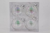 100mm boule en plastique Transparent ornement d'arbre de noël ornement en plastique souple boule pour animaux de compagnie 6cm/8cm/10cm