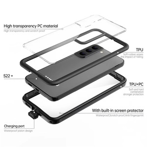 Pour <span class=keywords><strong>Samsung</strong></span> <span class=keywords><strong>galaxy</strong></span> S Series / S24 S23 S22 Ultra + corps complet magnétique étanche IP68 plongée sous-marine natation étui antichoc - Product Image 5