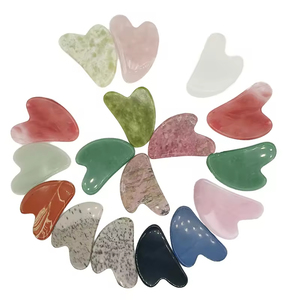 Quartz rose naturel de qualité supérieure Gua Sha pierre d'opalite outil de grattage et de massage du visage personnalisé rouleau de cristal masseur facial - Product Image 5