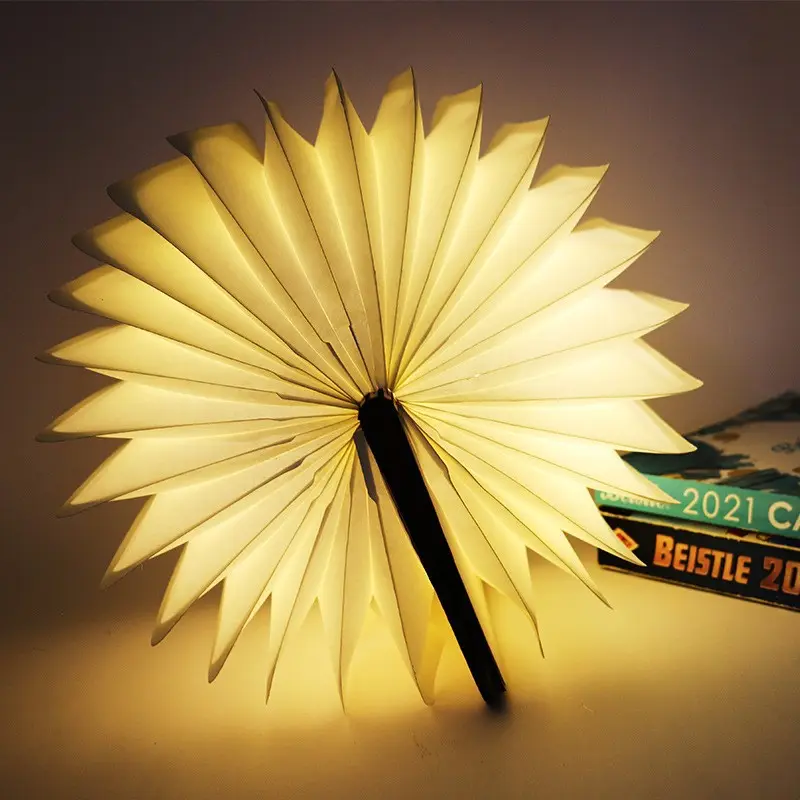USB Rechargeable Wooden flexible Creative LED Book Light Portable Magnetic Wooden Night Light Reading Desk Lamps
