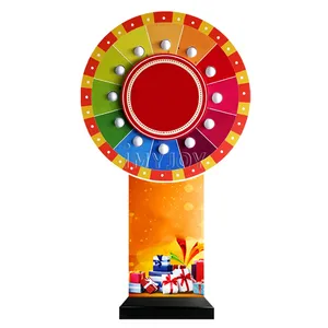 Lumière LED électrique rotative Jeu de tirage au sort Sélecteur de prix aléatoire Fortune Raffle Chance Spinner Drum Lucky Lottery Wheel Of Fortune