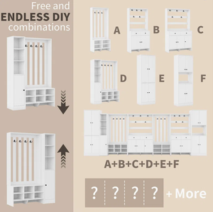 Organizadores de Zapatos con Armario y Perchero, Mueble Zapatero de <span class=keywords><strong>20</strong></span> Pares con Cajones para Entrada - Product Image 6