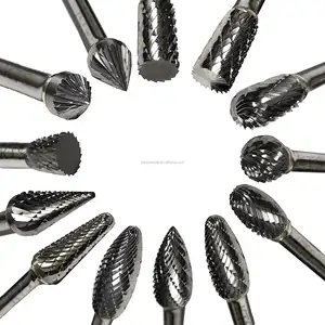 Nhà Sản Xuất 1/4 "Cacbua Burr Đặt Đường Kính Bur Xi Lanh Cabide Quay Burrs