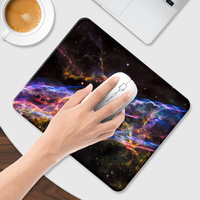 Voile nébuleuse espace Logo personnalisé imprimé tapis de souris Anime jeu tapis de bureau anti-dérapant en caoutchouc Sublimation tapis de souris