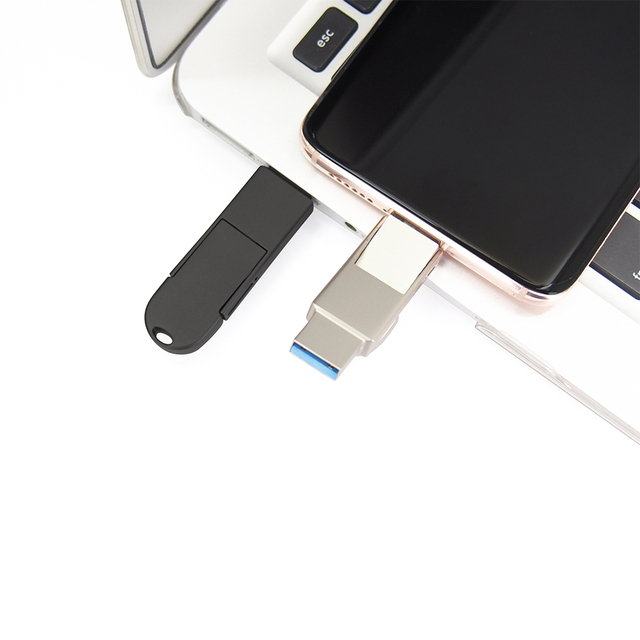 2in1 USB Flash Drives USB2.0 3.0 256GB 128GB 64GB 32GB 16GB 4GB Pendrive 8gb for Cell Phone Dual Pen Drive Cle USB for Gift