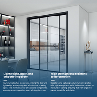 Portes coulissantes en alliage d'aluminium minimalistes pour la décoration intérieure - Cadre très fin pour salon, cuisine, balcon