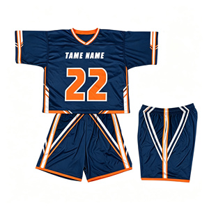 Conjunto de Uniforme de Lacrosse para Hombre TAME NAME, Jersey Blanco y Pantalones Cortos 22, Sublimado, Cuello en V, Absorbe la Humedad, Ajuste Atlético - Product Image 3