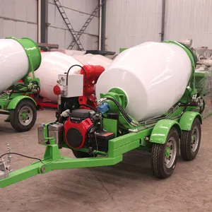 Self Loading Concrete Mixer Tank 37HP EPA Engine Cement Mixer Customized Trailer