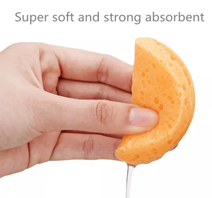 2025 phân hủy sinh học cellulose nén Facial Sponge gỗ bột giấy mặt làm sạch nén cellulose miếng bọt biển - Product Image 4