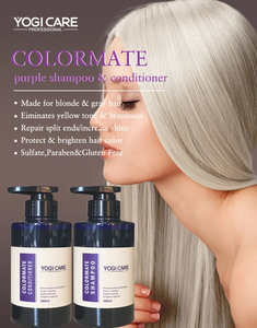 Shampoo violet adapté aux <span class=keywords><strong>cheveux</strong></span> blonds et gris, élimine <span class=keywords><strong>les</strong></span> reflets cuivrés, adoucit <span class=keywords><strong>les</strong></span> <span class=keywords><strong>cheveux</strong></span>, shampooing violet <span class=keywords><strong>pour</strong></span> garder <span class=keywords><strong>les</strong></span> <span class=keywords><strong>cheveux</strong></span> brillants, shampooing violet - Product Image 2
