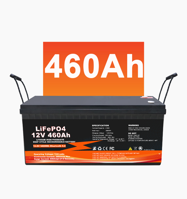 Germany USA Warehouse Wholesale LiFePo4 Battery 12V 50AH 100Ah 200Ah 300Ah 400Ah 460Ah Bluetooth IP65 Waterproof Solar Battery