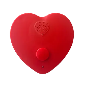 Precio de fábrica forma de corazón 4 minutos USB programable módulos de sonido grabables caja de voz chip de sonido para regalos de Navidad