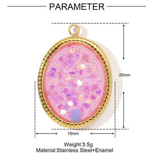 Toptan moda titanyum çelik kolye kadın paslanmaz çelik ayçiçeği Charms DIY emaye güneş <span class=keywords><strong>Tarot</strong></span> kart kolye takı - Product Image 6