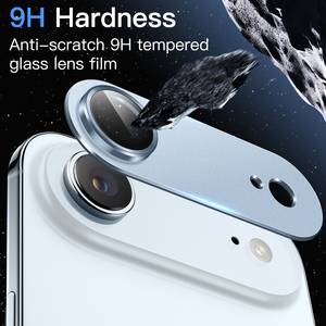 Protection d'objectif d'appareil photo pour iPhone Air, couverture intégrale en verre trempé 9H, anneau de protection, plaque métallique mate, compatible avec les coques - Product Image 3
